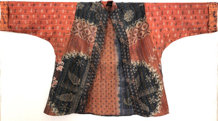 jacket reversible kantha oversized recycled silk 3- black circle-roestrood