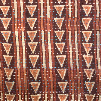 jacket reversible kantha oversized recycled silk 7- kelim block roest/zwart
