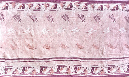 VERKOCHT-  quilt kantha vintage katoen  2- lila/geel/zwart-roze-paars