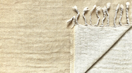 deken/plaid mousseline wol 3 -goudgeel/off-white