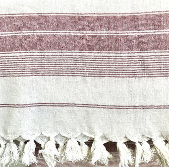 katoenen bad- of stranddoek India 4- rood