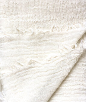 UITVERKOCHT- sjaal XL mousseline merino wol - off-white