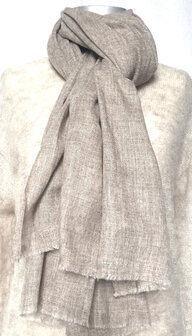sjaal cashmere -naturel melange 2- beige-camel/off-white