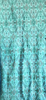 sjaal vintage gerecyclede ikat zijde 1- aqua
