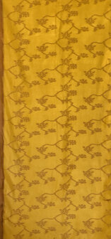 sjaal vintage gerecyclede ikat zijde 4- oker/brons
