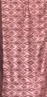 sjaal vintage gerecyclede ikat zijde 6- oud roze/bordeaux