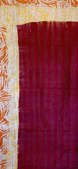 sjaal kantha zijde reversible 2- summer mix