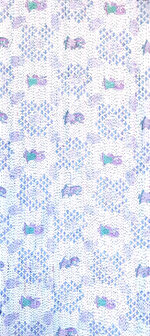 sjaal kantha zijde reversible 4-blauw/paars/goud
