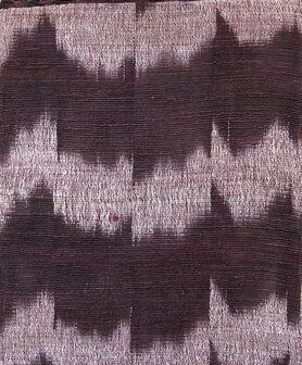 sjaal katoen grof ikat 5-off-white/bordeaux