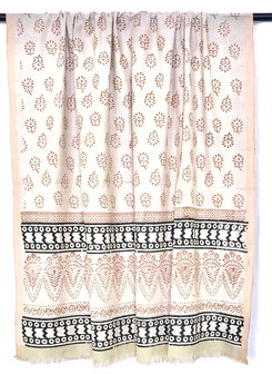 stranddoek/pareo gem&ecirc;leerd etnic print 3-pastel roze rand