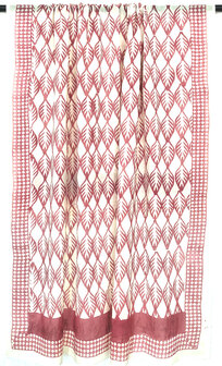  sjaal/pareo/sarong voilekatoen met hand-blockprint ethnic 9- fuchsia roze