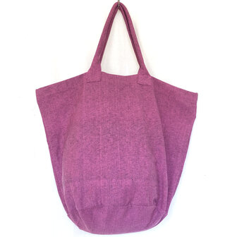 opbergzak/ tas rond XL zware katoen 4-hard roze