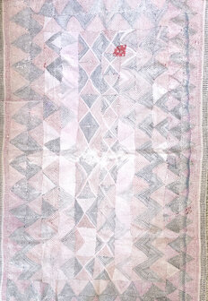  White quilt /pastel kantha vintage- full embroidery 20