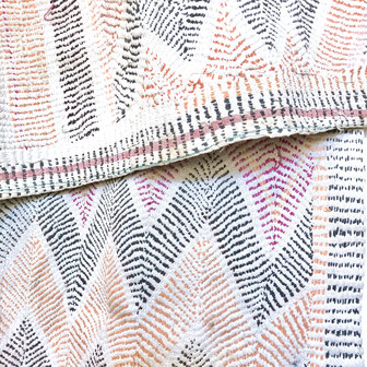  White quilt /pastel kantha vintage- full embroidery 21