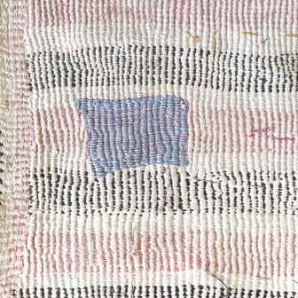  White quilt /pastel kantha vintage- full embroidery 21