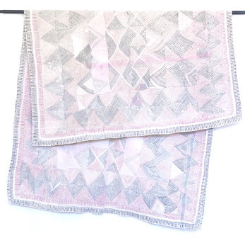  White quilt /pastel kantha vintage- full embroidery 20