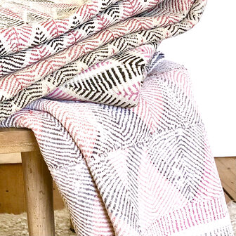  White quilt /pastel kantha vintage- full embroidery- zie per artikel