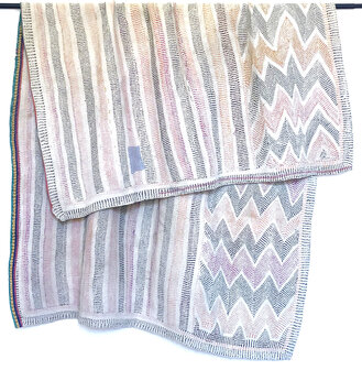  White quilt /pastel kantha vintage- full embroidery 21
