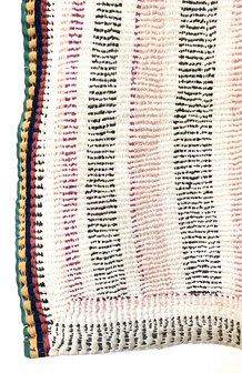  White quilt /pastel kantha vintage- full embroidery 21