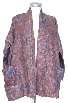  jasje basic kantha gerecyclede zijde 2- roze/blauw