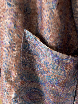  jasje basic kantha gerecyclede zijde 2- roze/blauw