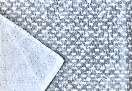 sprei new kantha 1 pers. handdoorgestikt bleached jeans