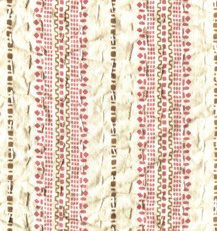 sprei new kantha 1 pers. handdoorgestikt botergeel met streep