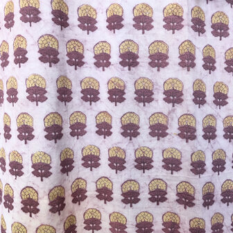 Kimono katoen Ajrakh print 14- roze/geel