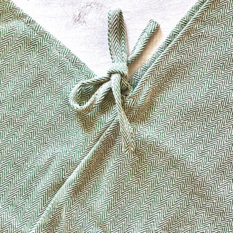  tas / tote bag XL visgraat-  3- lentegroen