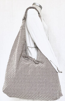  tas / tote bag XL visgraat-  1 donker choco bruin