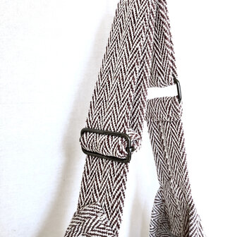  tas / tote bag XL visgraat-  1 donker choco bruin