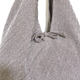  tas / tote bag XL visgraat-  1 donker choco bruin