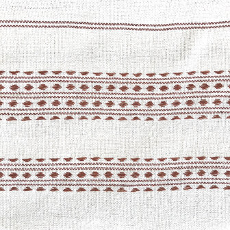  deken-plaid handgeweven katoen 3-donkerrood/bruin
