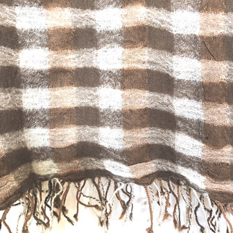 sjaal print merino wol medium 3- geruit