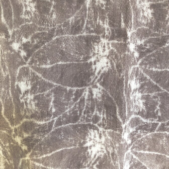 sjaal print merino wol medium 4- bladprint warm taupe