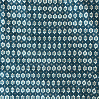  kimono/kamerjas L/XL hand zeefdrukprint 4- donker-lichtgroen /taupe