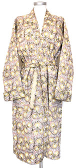  ochtendjas/kimono quilted katoen 5- oudroze/geel/groen