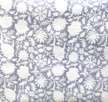 ochtendjas/kimono quilted katoen 13- licht lavendel/wit