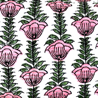 toilettas blockprint soft 6- roze/groen/wit