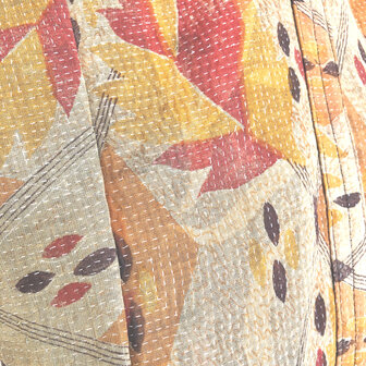 tas shopper XL vintage quilt 1- oranje/rood/geel