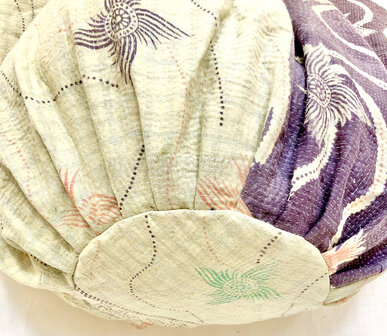 buideltas-shopper XL vintage quilt 5- paars/pastelgroen