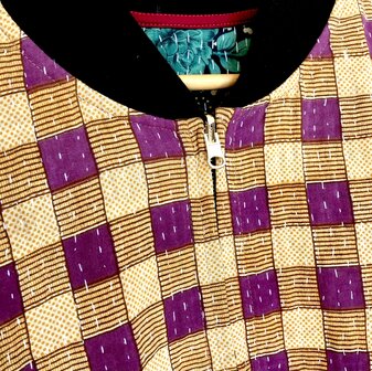 bomberjack vintage kantha 8- paars-maisgeel 