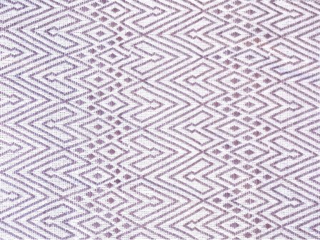 stofdetail sprei eenpersoons grafisch jaquard white/mauve-violet