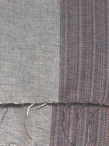 sjaal/omslagdoek mixed wool-sierrand - warm grey
