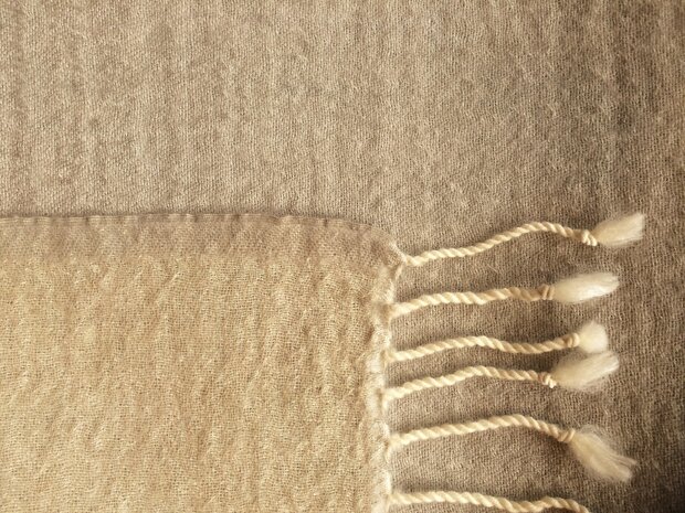 deken reversible wol 2 -taupe duo tone