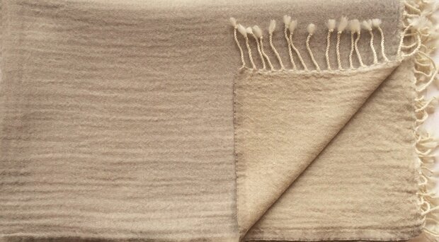 deken reversible wol 2 -taupe duo tone