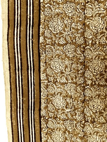 plaid handwoven bagru print oker