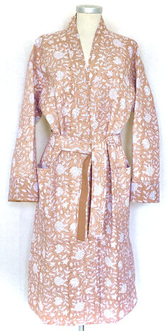  kimono quilted katoen -  5 oud roze/wit