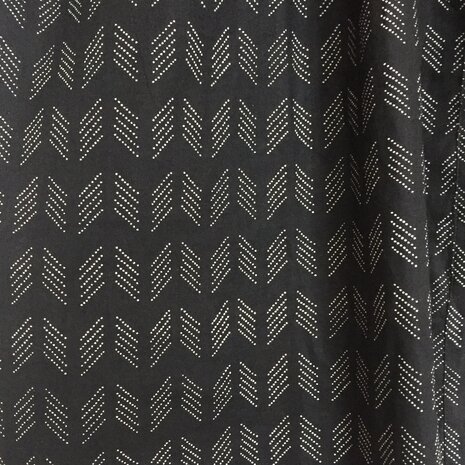  UITVERKOCHT- kimono hand blockprint 1- zwart zig-zag