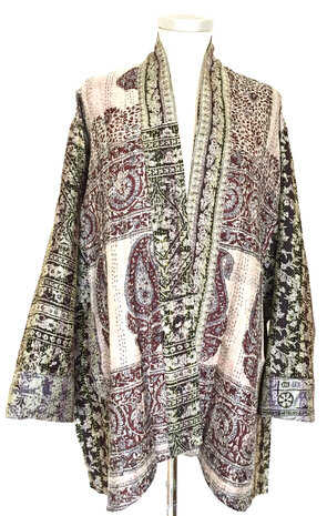 jacket kantha oversized recycled silk 9- ornamental paisley 
